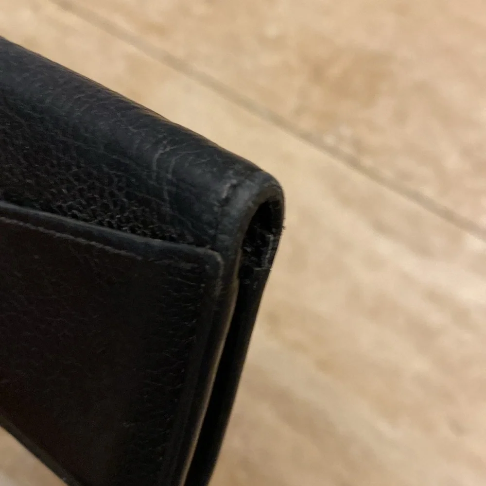 LOUIS VUITTON Black Monogram Empreinte Leather Multicartes Wallet with COA